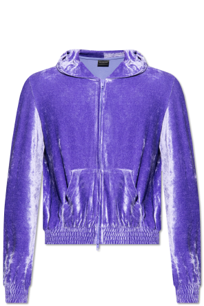 Velour hoodie od Balenciaga